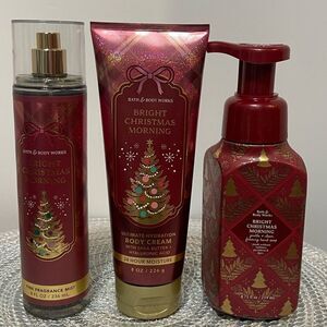 Bath and Body Works Bright Christmas Morning Set of 3 NWT
